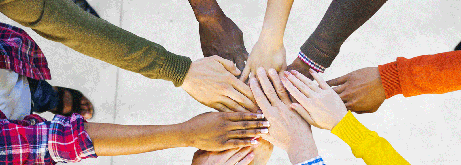 PHOTO: group of diverse multi-ethnic people in a circle