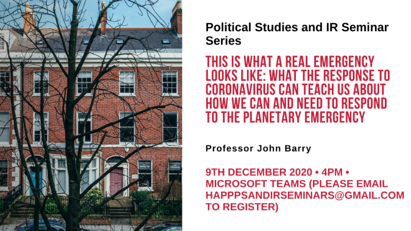 Political Studies and IR Seminar 9 Dec 2020