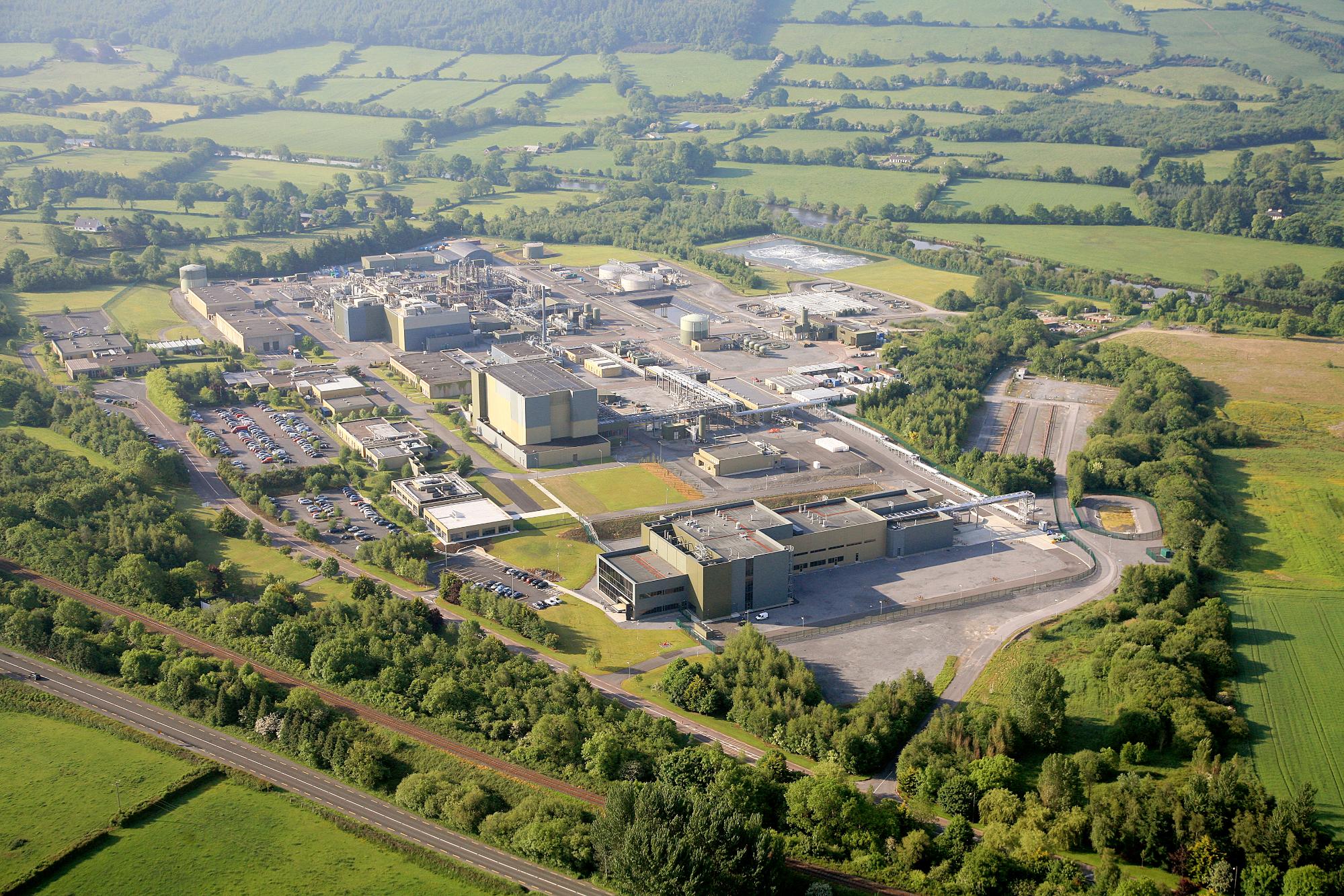 An aerial photograph of the MSD facilities in Ballydine