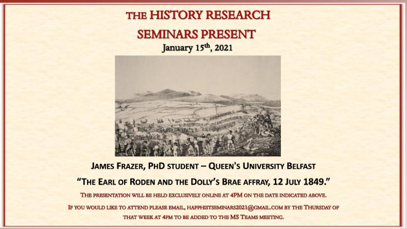 History Research Seminar 15 January 2021