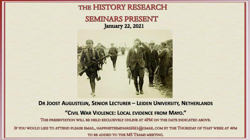 History Research Seminar 22 January 2021