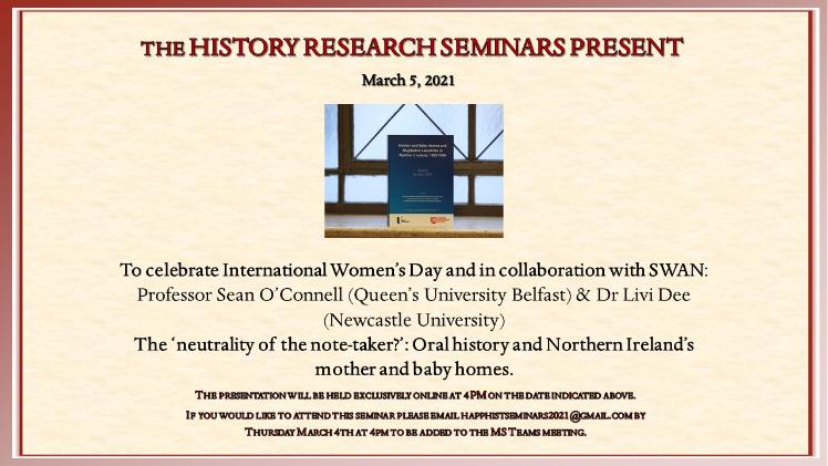 History Research Seminar & IWD 5 March 2021