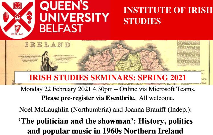 Irish Studies Seminar 22 Feb 2021