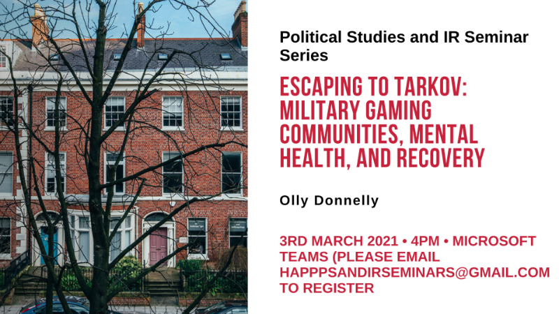 Political Studies and IR Seminar 3 March 2021