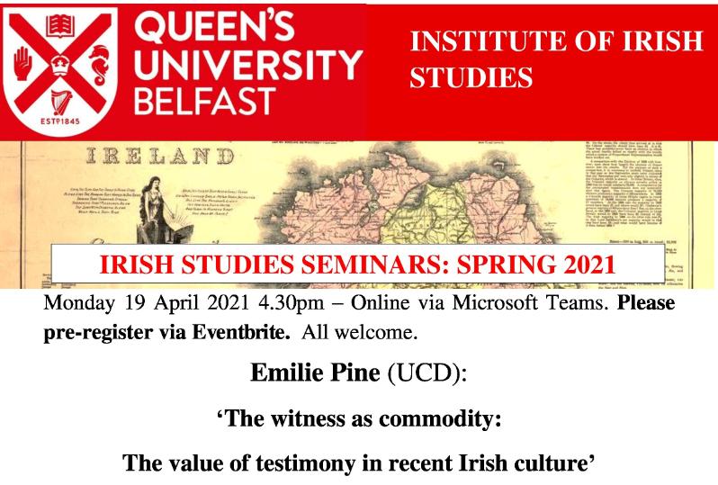 Irish Studies Seminar 19 April 2021