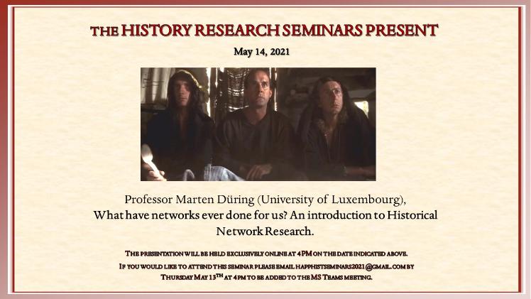 History Research Seminar 14 May 2021