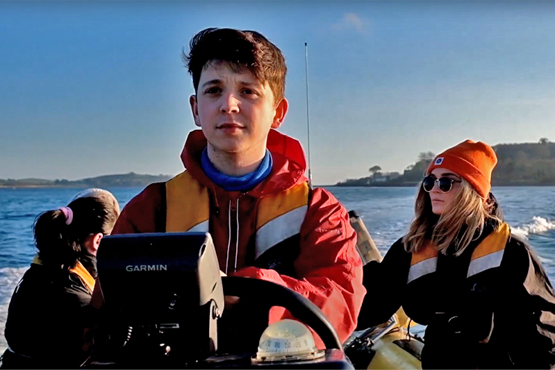 Students conducting marine fieldwork