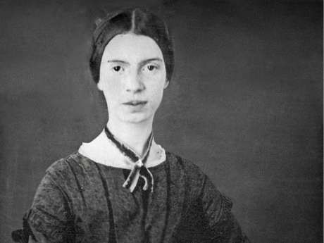 Black and white portrait of Emily Dickinson