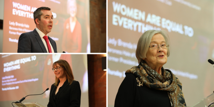 Speakers present at Mary McAleese Diversity Lecture