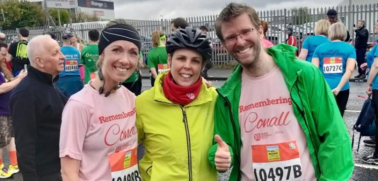 Agnieszka Jaroslawska Avril Honan and Joost Dessing at Belfast Marathon 2022