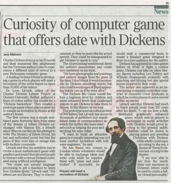 Times Newspaper Article