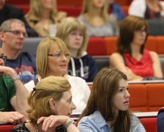 Student and parent talks