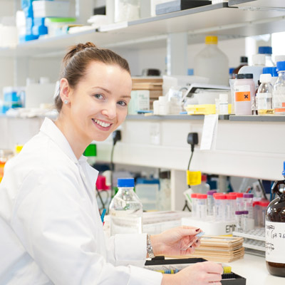 female student, lab based research