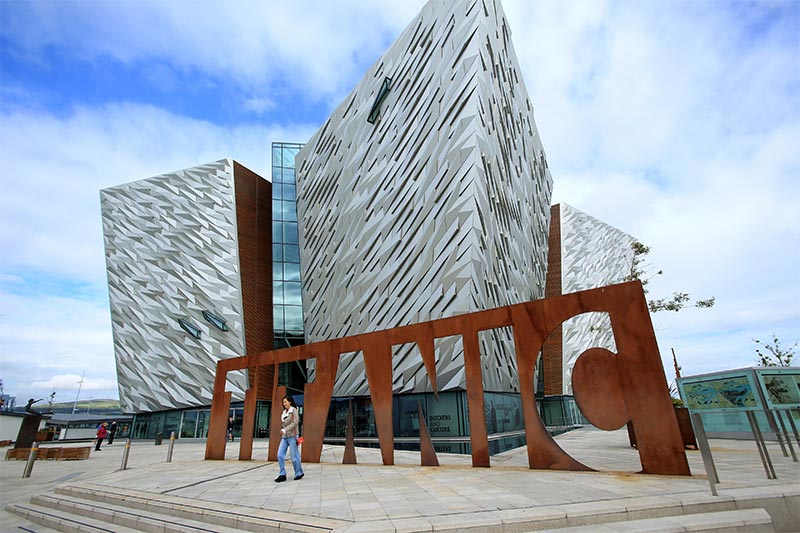 Exterior of the Titanic Belfast visitor centre