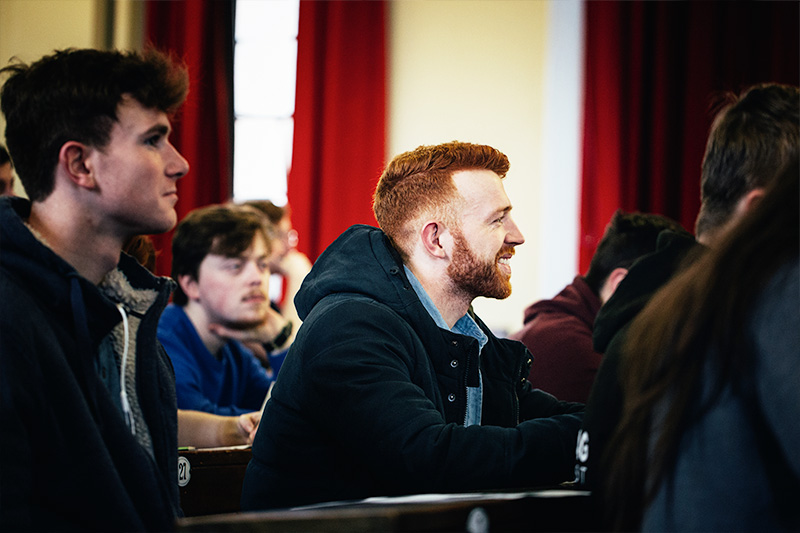 group of students in lecture theatre