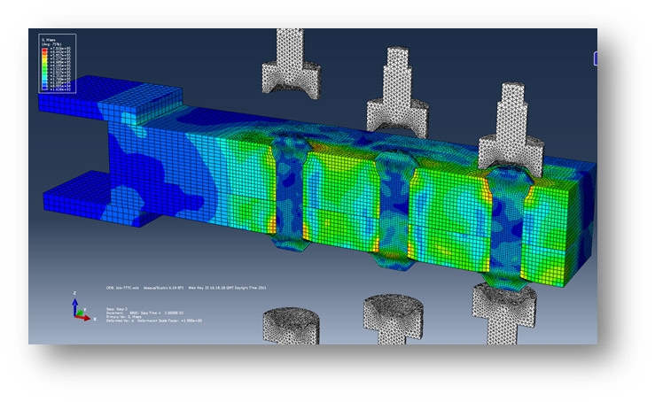 Simulated rivet manufacture process diagram