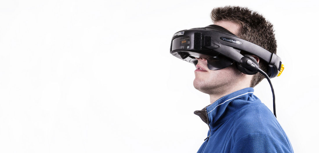 Man wearing Oculus Rift