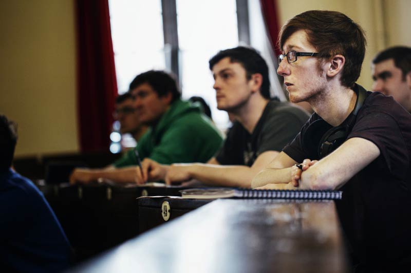 students listening in a lecture