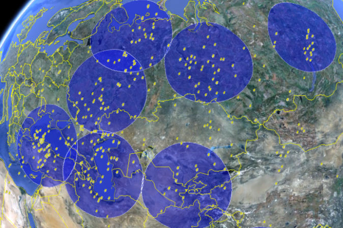 Global visualisation of future air traffic hubs