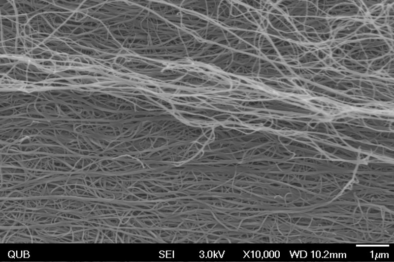 Microscopic view of carbon nanotubes