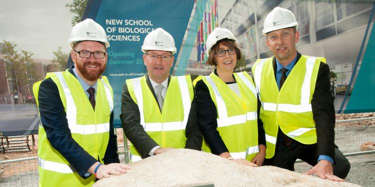 Unveiling the foundation stone for the new Biological Sciences Building