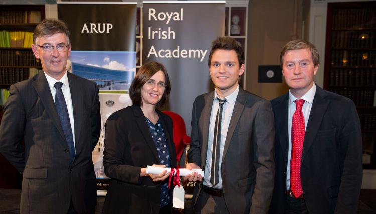 Hamilton Prize winner 2017 Thomas Mellon posing with presenters