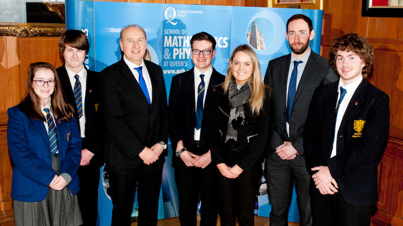 Belfast High students winning the Maths Competition in 2016 