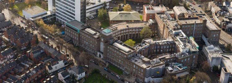 Arial photograph of the David Keir Building