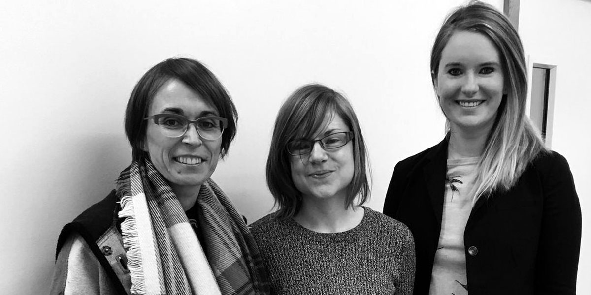 Michele Kavanagh (Clinical Psychologist at Queens), Rebecca Hill (Queens PhD student), and Lisa Graham-Wisener (Marie Curie Research Lead