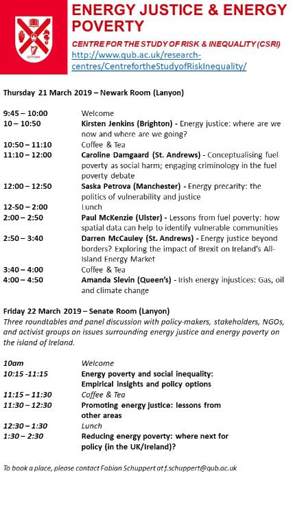 Energy Justice and Energy Poverty - Programme