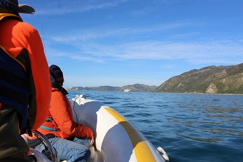 Student on boat in NZ 