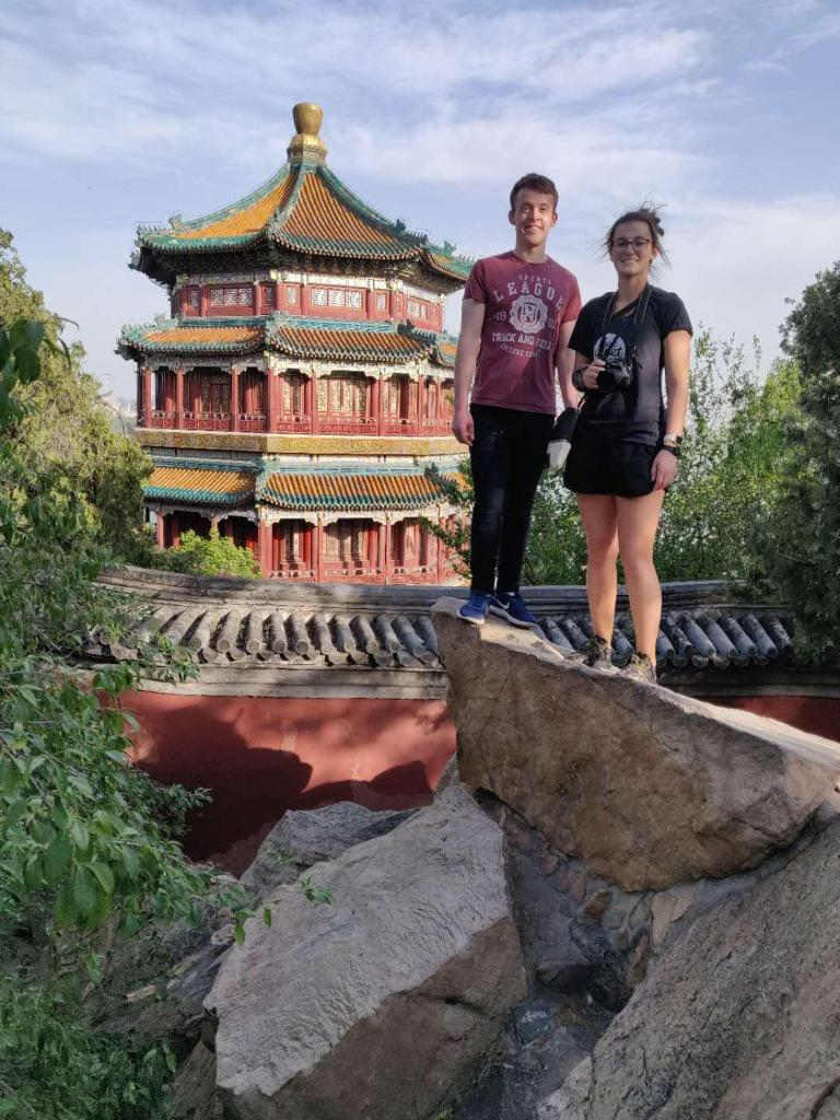 E Byrne and R Boyd sightseeing during COIL-8 visit to Beijing