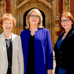 Dr Renee Prendergast, Athena Swan Champion at Queen's Management School; Professor Mary McAleese, former President of Ireland; and Professor Nola Hewitt-Dundas, Head of Queen's Management School