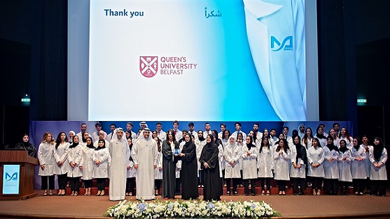 Students at white coat ceremony