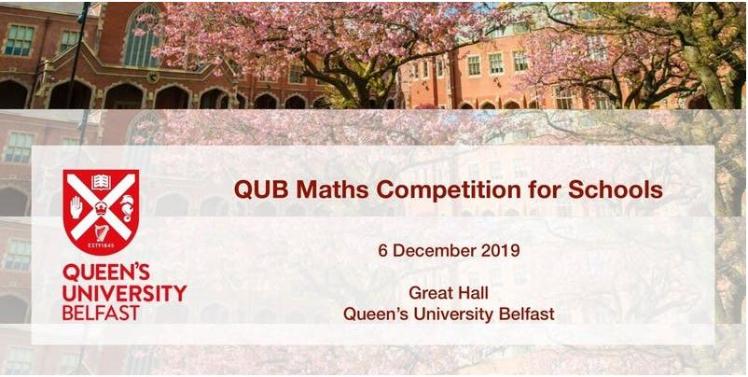 QUB Maths Competition for Schools 2019 