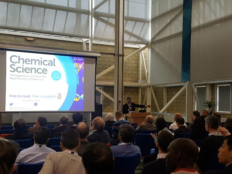 Image of Dr Haresh Manyar presenting at the 2020 UK Catalysis Conference