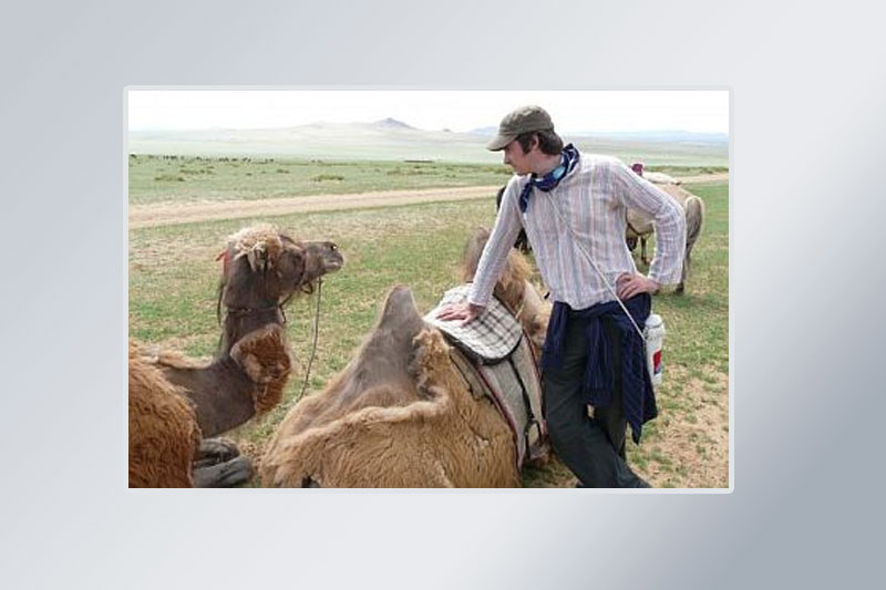 Renatas Berniunas (PhD, 2012) while doing his fieldwork in Mongolia