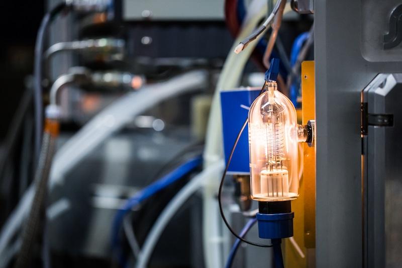 Lightbulb in a lab or workshop 