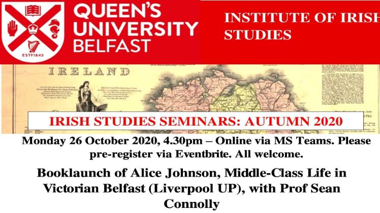 Irish Studies Seminar26 Oct 2020