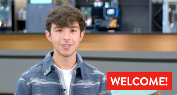 A student with the title Welcome