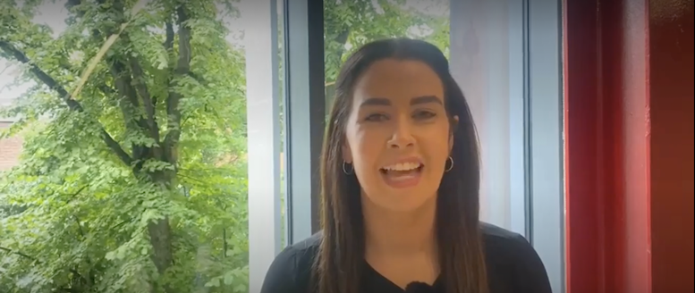 Woman with long dark hair