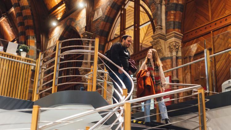 Students Lana and Miguel in the Graduate School