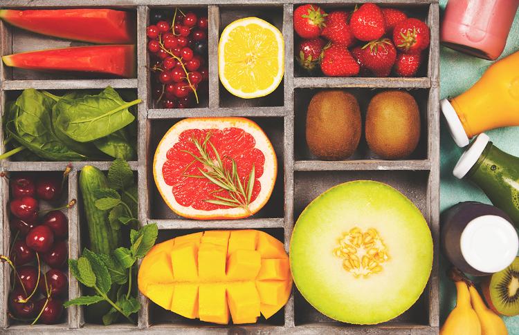 Selection of fresh fruit on a platter