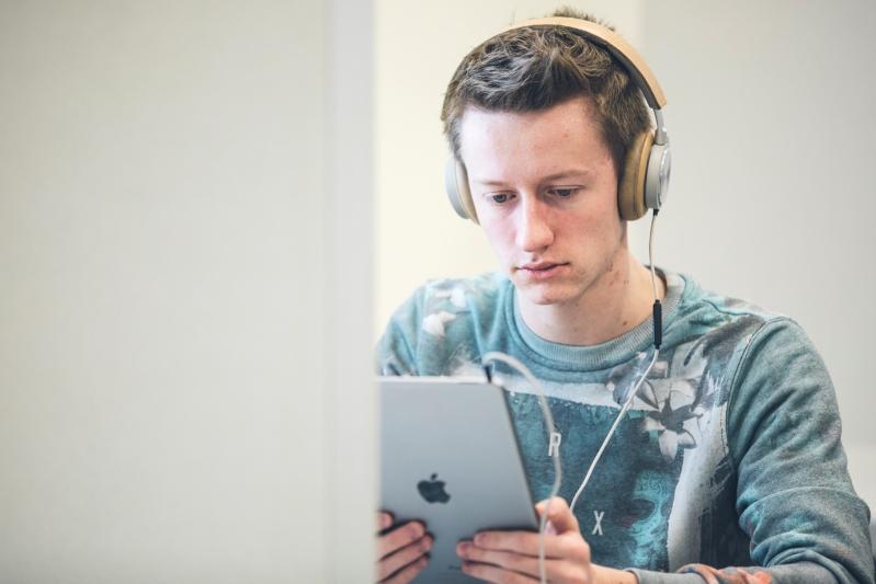 User viewing with audio