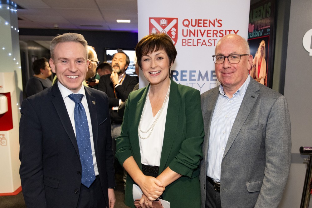 Queen's Security Team pose outside the Whitla Hall at Winter graduations 2023