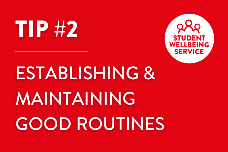 Tip #2 - Establishing & maintaining good routines