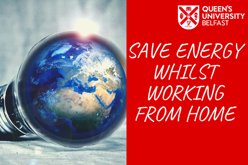 globe bulb beside 'Save energy whilst working from home' text