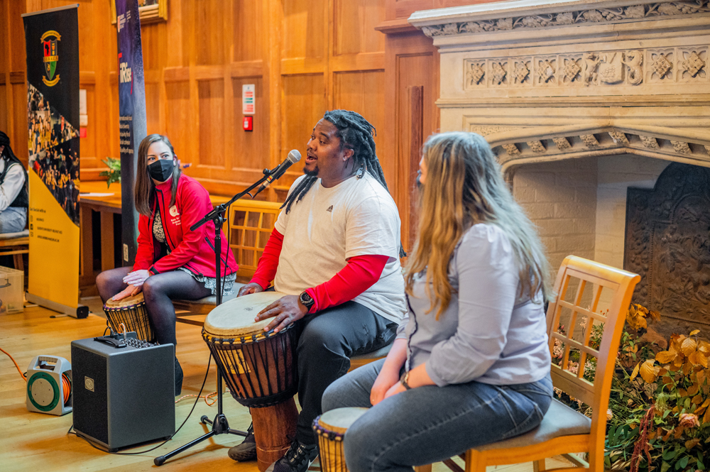 musicians in QUB Great Hall for Black History Month 2021