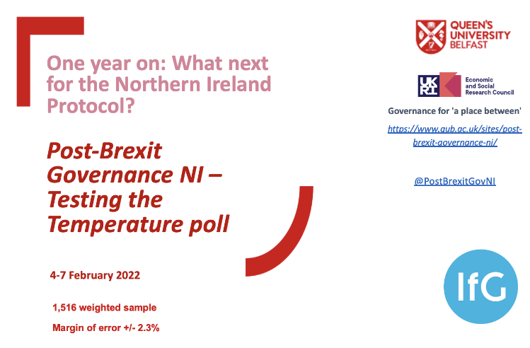 Title Slide from 'One year on: what next for the Northern Ireland Protocol' event