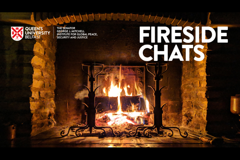 fireside chats - image shows cosy open fire